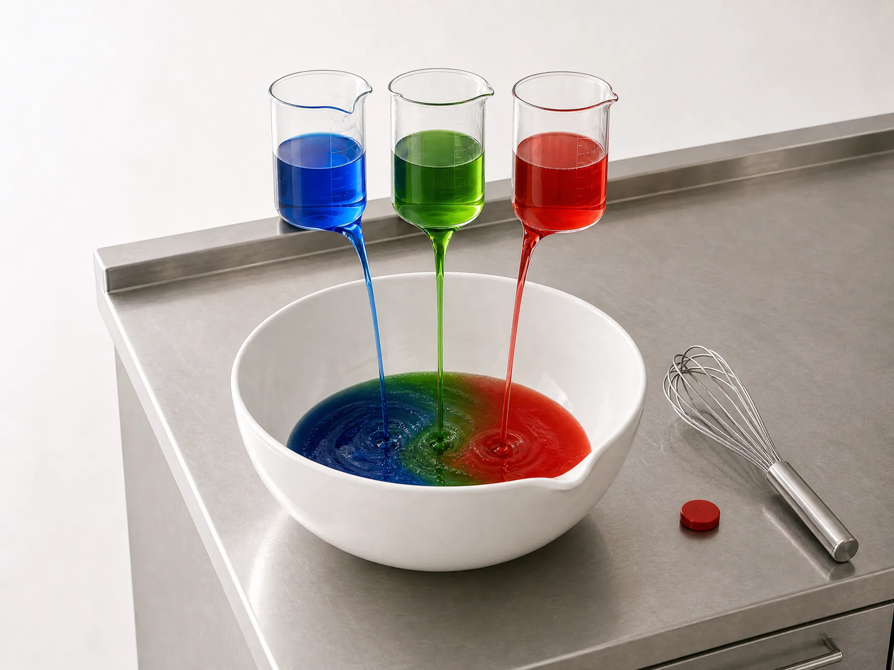 Calibrated channel ingredients entering a measurement bowl